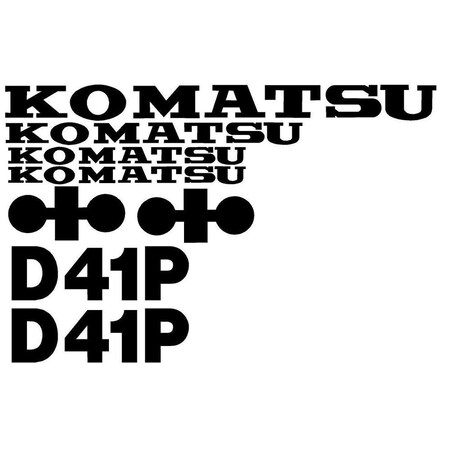 Aftermarket Decal Set for Komatsu Dozer D41P KOMD41P-3DECALSET